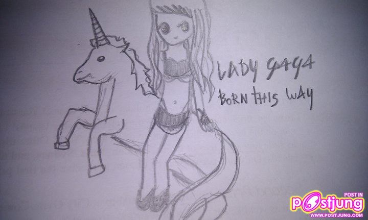 lady gaga & การ์ตูนค้ะ (ฝีมือเด้กไทยค้ะ)