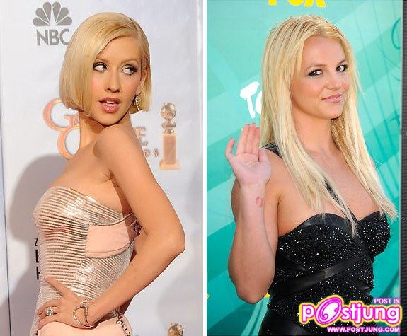 มาดู สสส กัน (สองสาวสวย)britney spears christina aguilera Hollywood Walk of Fame