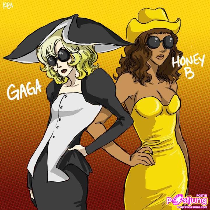 lady gaga & การ์ตูน