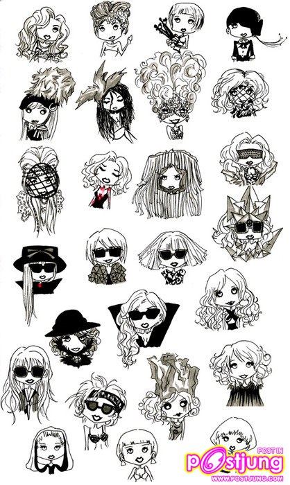 lady gaga & การ์ตูน