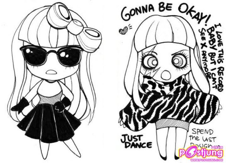 lady gaga & การ์ตูน