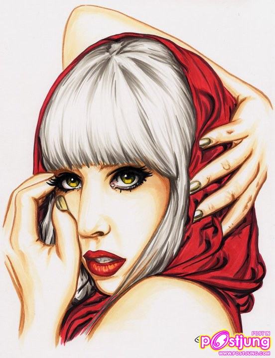lady gaga & การ์ตูน