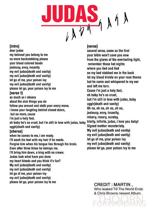 lady gaga & เพลง judas
