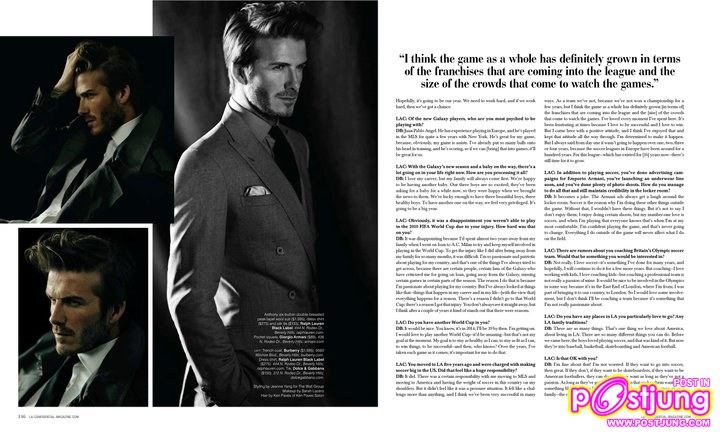 David Beckham @Los Angeles Confidential mag.