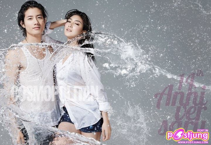 ชุ่มฉ่ำรับสงกรานต์ กับ แพนเค้ก & เป้-อารักษ์ @Cosmopolitan Thailand no.169 April 2011