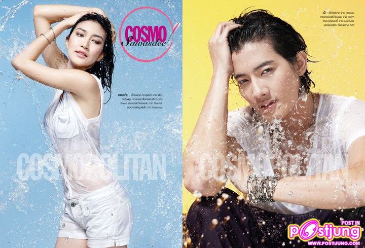 ชุ่มฉ่ำรับสงกรานต์ กับ แพนเค้ก & เป้-อารักษ์ @Cosmopolitan Thailand no.169 April 2011