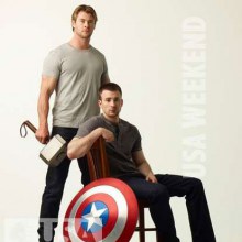 2 superhero Thor & Captain america