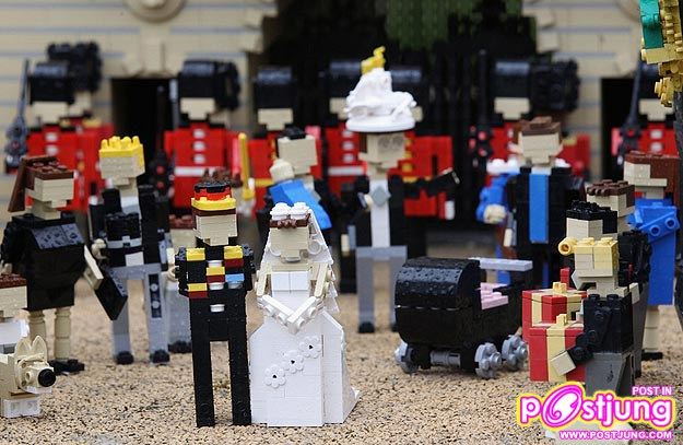 ภาพงานเสกสมรสของ เจ้าชายวิลเลี่ยมและเคท มิดเดิลตัน ในเมืองเลโก้