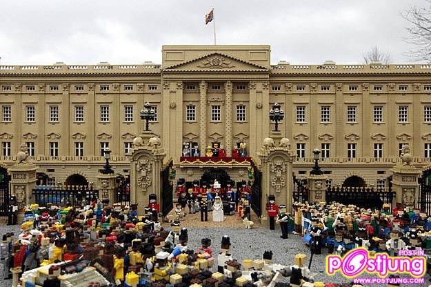 ภาพงานเสกสมรสของ เจ้าชายวิลเลี่ยมและเคท มิดเดิลตัน ในเมืองเลโก้