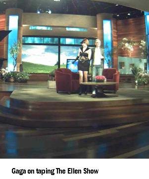 lady gaga & on The Ellen Show today