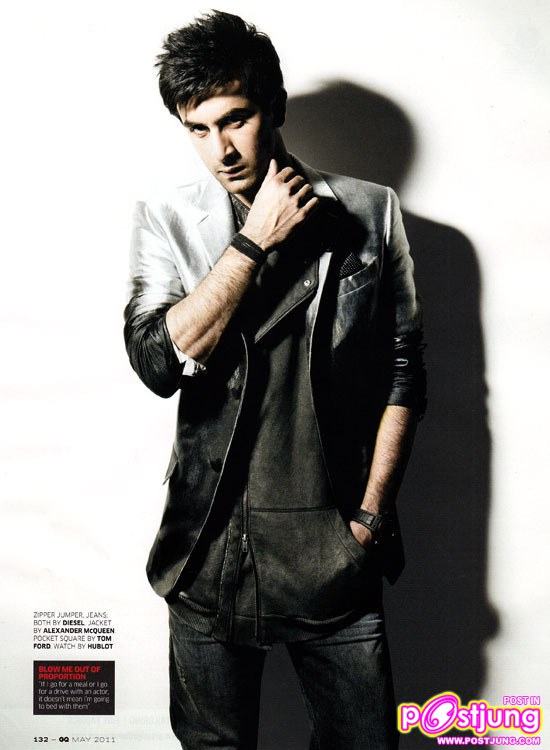 Ranbir Kapoor @GQ men&rsquo;s magazine India May 2011