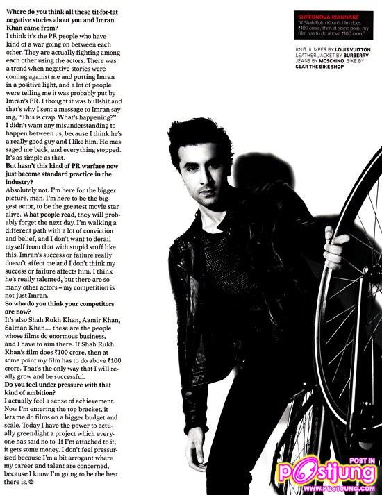 Ranbir Kapoor @GQ men&rsquo;s magazine India May 2011