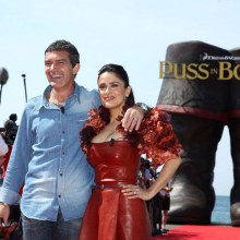 Salma Hayek & Antonio Banderas [Puss in Boots] @Cannes Film Festival