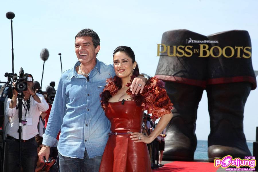 Salma Hayek & Antonio Banderas [Puss in Boots] @Cannes Film Festival