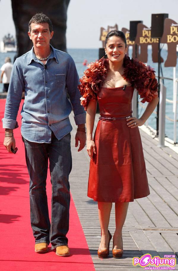 Salma Hayek & Antonio Banderas [Puss in Boots] @Cannes Film Festival
