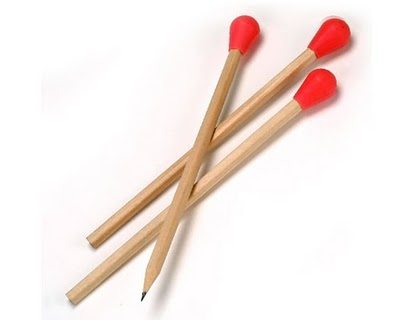 ไอเดีย ดินสอไม้ขีดไฟ Matchstick Pencil