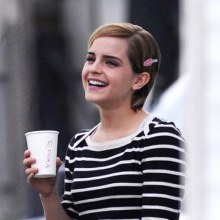 Emma Watson ในกองถ่าย  The Perks of Being a Wallflower 