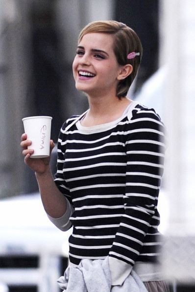 Emma Watson ในกองถ่าย "The Perks of Being a Wallflower"