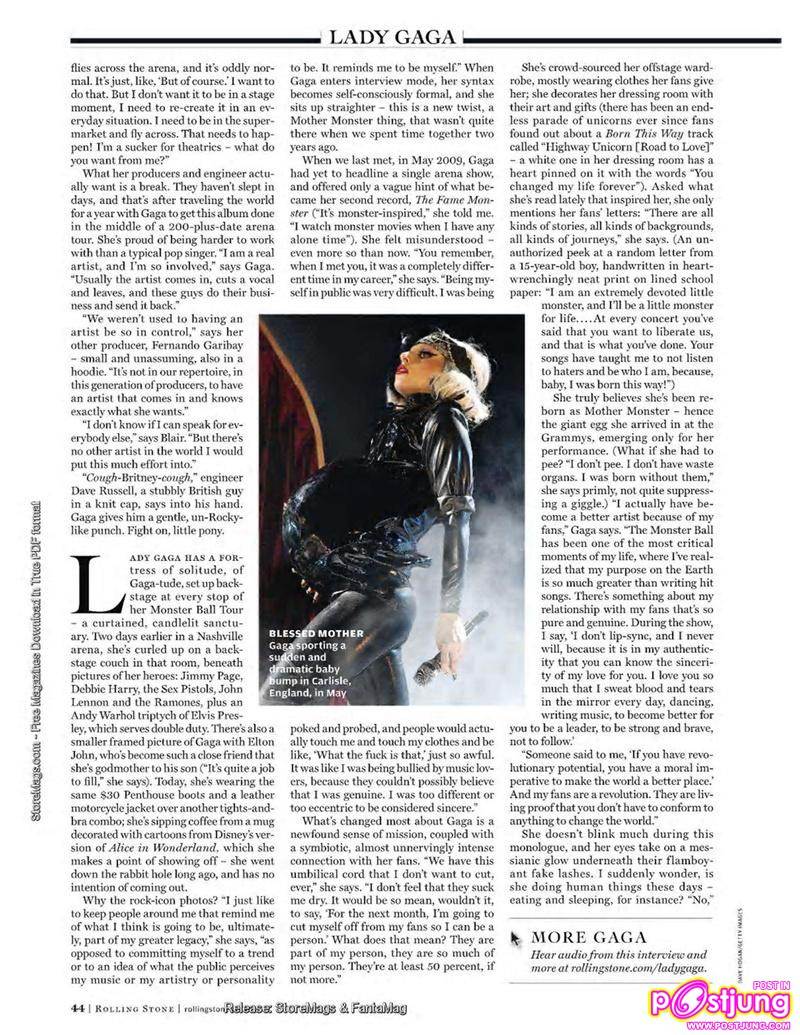 Lady Gaga @Rolling Stone US no.1132 June 2011