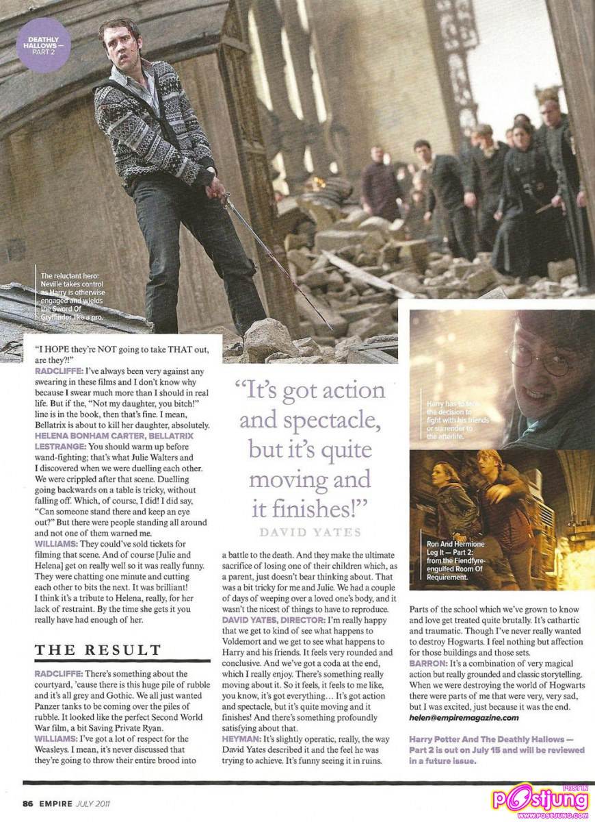 [Scan & interview] Harry Potter @ Empire Magazine July 2011