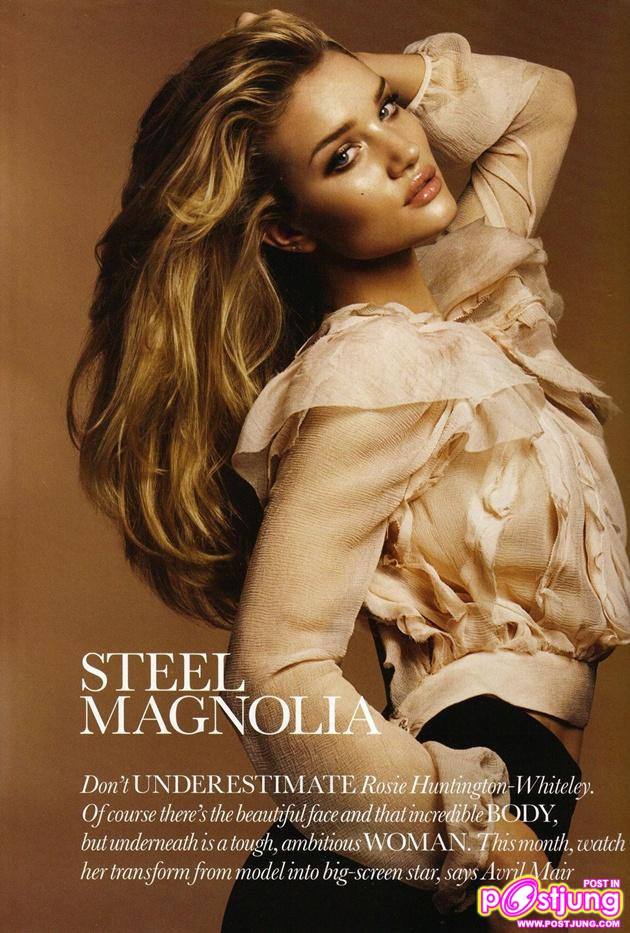 Rosie Huntington Whiteley @ Elle uk July 2011