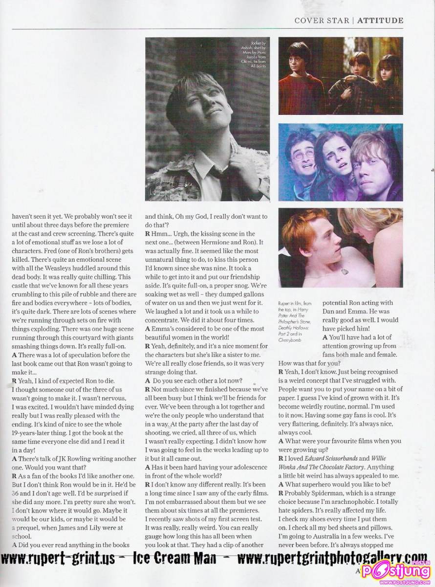 Rupert Grint @ Attitude uk July 2011