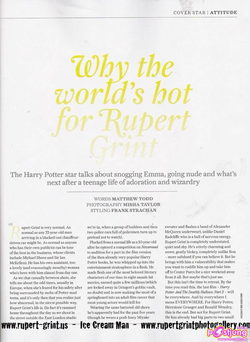 Rupert Grint @ Attitude uk July 2011