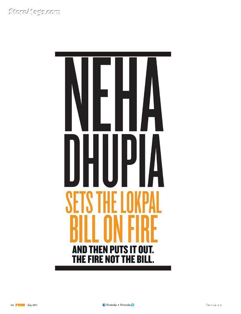 Neha Dhupia @ FHM Magazine India July 2011