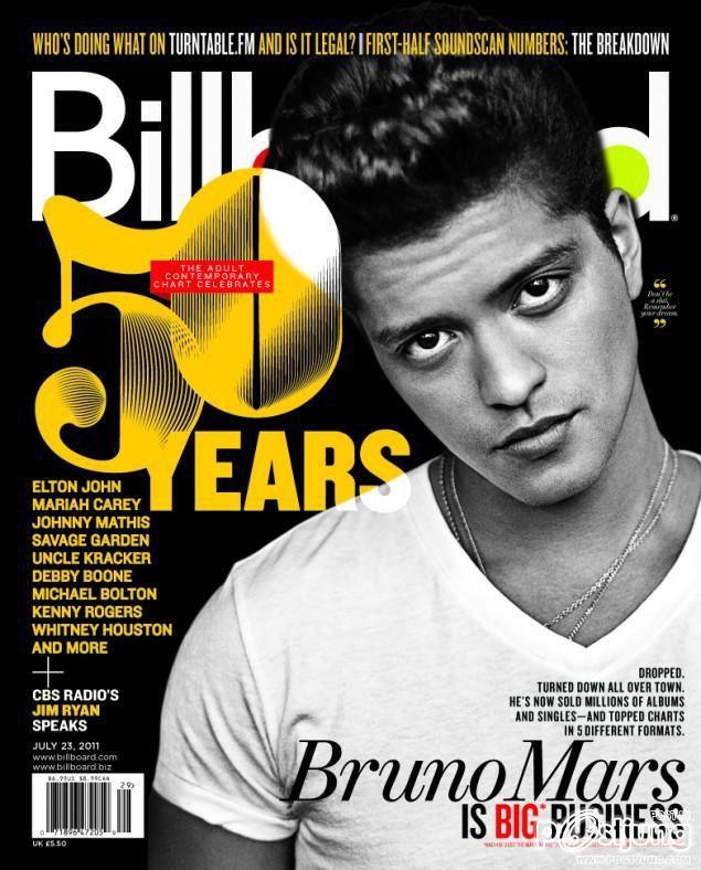 Bruno Mars @ 'Billboard' Magazine July 2011