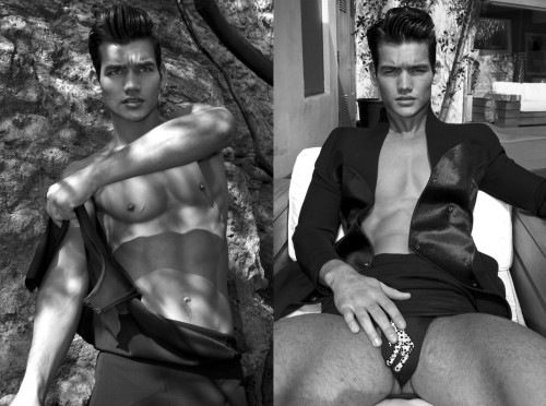 Steamy Brooke Shields & Naked Chris Fawcett in Kurv Mag