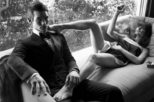 Steamy Brooke Shields & Naked Chris Fawcett in Kurv Mag