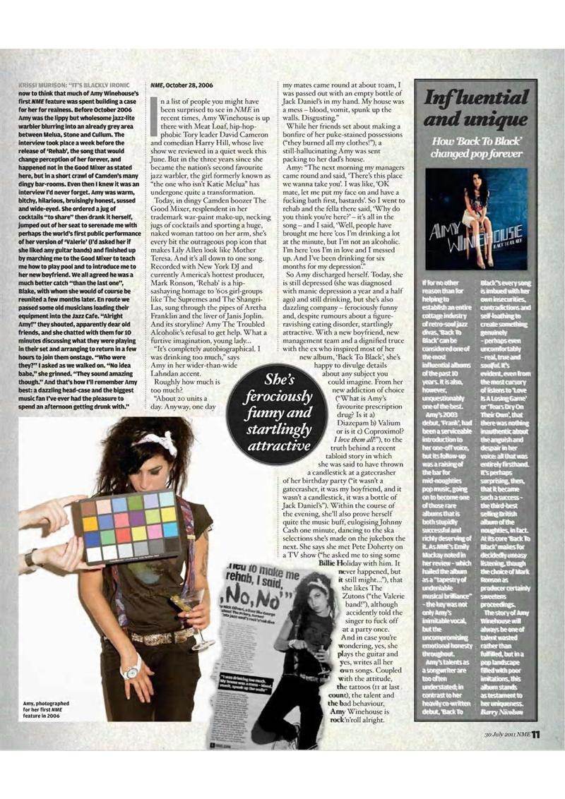 Amy Winehouse @ NME 30 July 2011