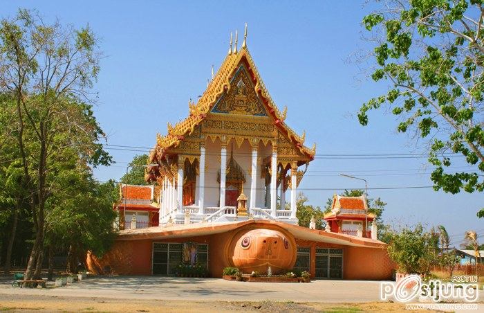 พระอุโบสถบนหลังเต่าแห่งเดียวในโลก วัดพานิชธรรมิการาม วัดในตำบลหนองเต่า อำเภอบ้านหมี่ จังหวัดลพบุี