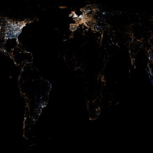 World map 2011 การใช้ไฟฟ้าของเเต่ละเมืองบนโลก