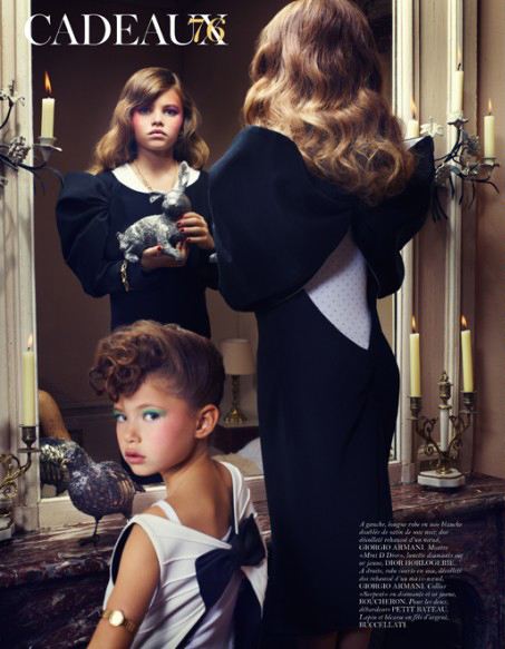 นิตยสารดังคว้าเด็ก 10 ขวบ มาเป็นนางแบบแต่งสาว