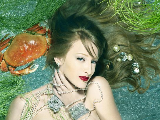 บิวตี้ช็อทใต้ผิวน้ำกับ เครื่องเพชร และ สัตว์ทะเล