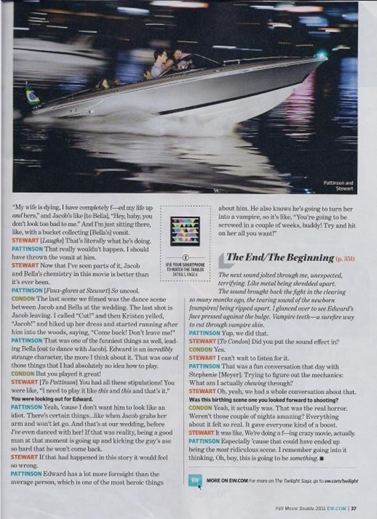 The Twilight Saga : Breaking Dawn @ Entertainment Weekly August 2011