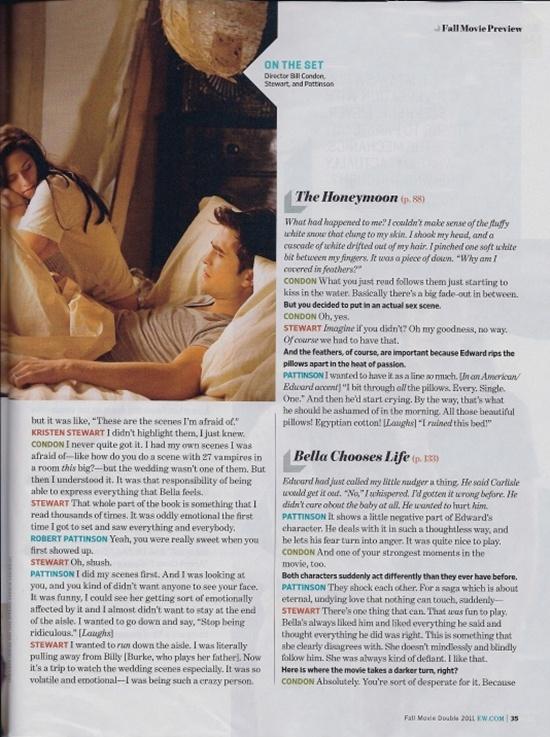 The Twilight Saga : Breaking Dawn @ Entertainment Weekly August 2011