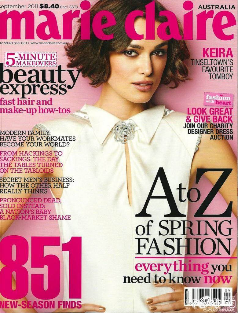Keira Knightley @ Marie Claire Australia September 2011