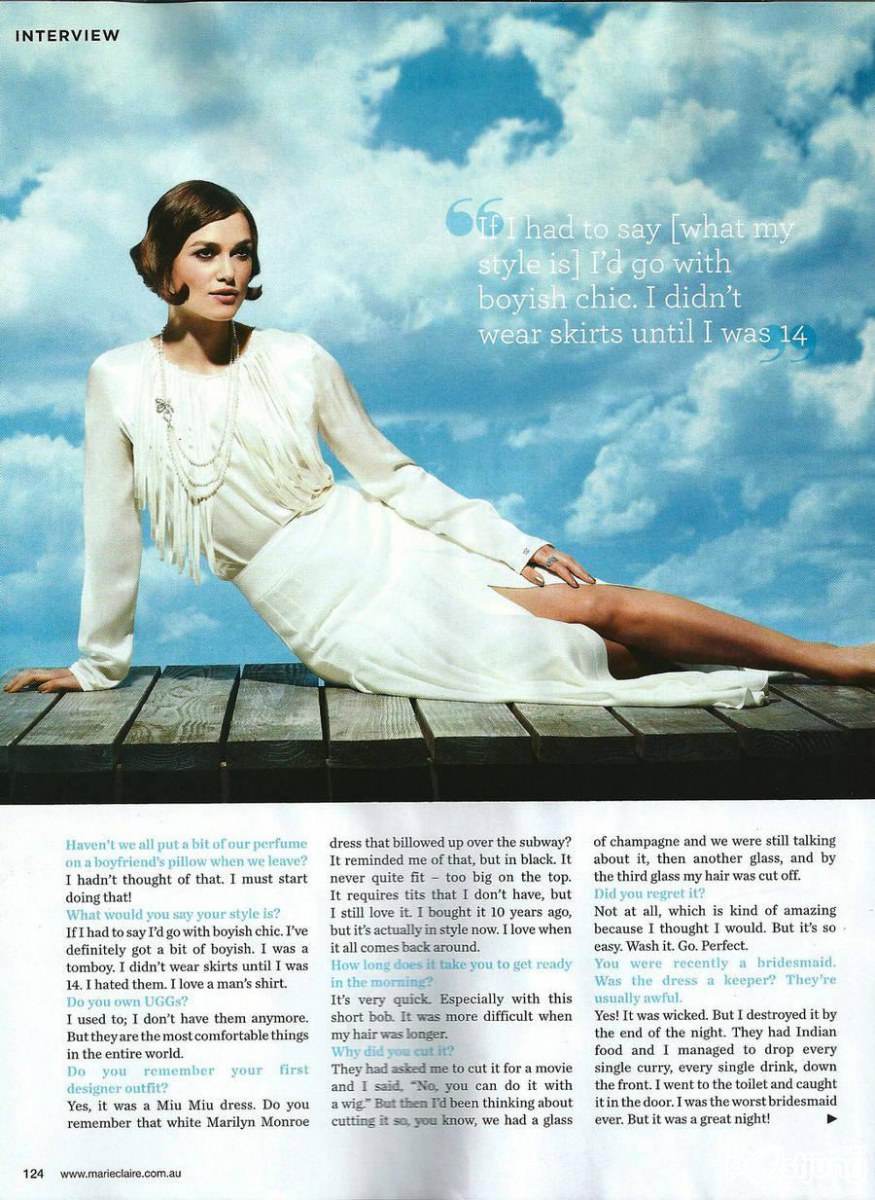 Keira Knightley @ Marie Claire Australia September 2011