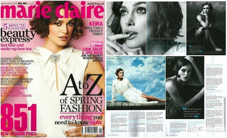 Keira Knightley @ Marie Claire Australia September 2011