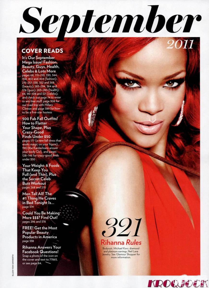 Rihanna @ Glamour US Magazine September 2011