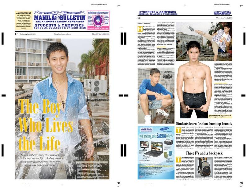 Rocco Nacino @ manila bulletin newspaper