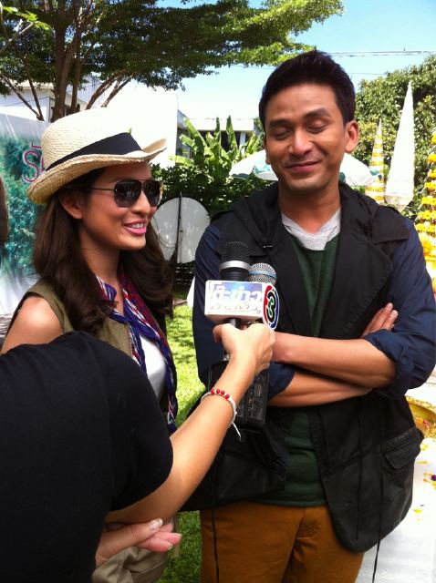 ป๋อ - แอฟ ในงานบวงสรวง "รักประกาศิต ภูชิตย์-นริศรา"