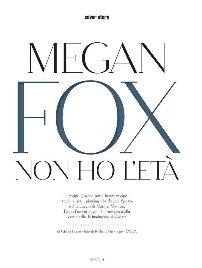 Megan Fox @  Amica Magazine [Italy] September 2011