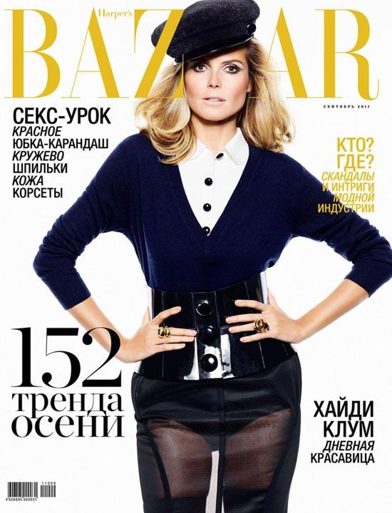 Heidi Klum จาก Harper's Barzar ฉบับรัสเซีย