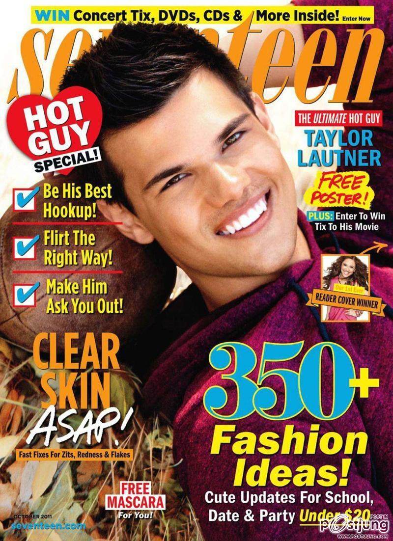 Taylor Lautner @ Seventeen US October 2011