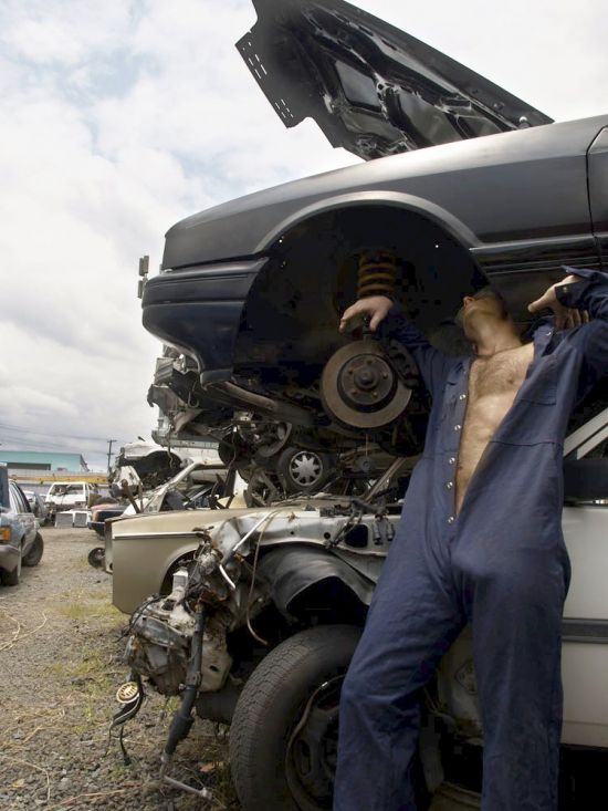 ช่างเครื่องคนสวนกรรมกรแข่งกันเซ็กซี่