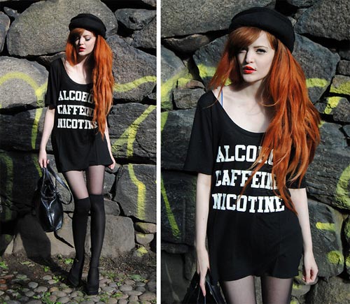 เท่เฉี่ยวกับเสื้อยืดตัวโคร่ง