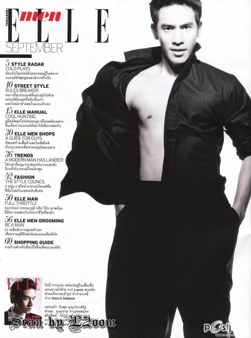 โป๊ป ธนวรรธน์ @ ELLE [Men] thailand Mag. no. 203 September 2011